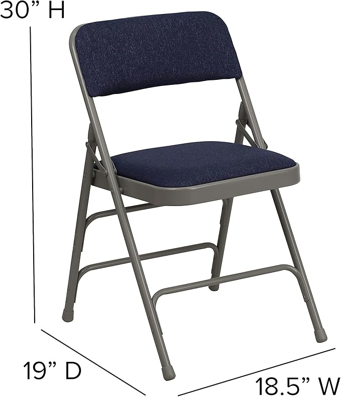 Flash Furniture 2 Pack HERCULES Series Curved Triple Braced & Double Hinged