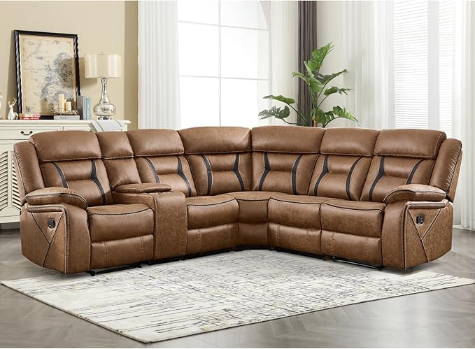 EBELLO Manual Reclining Sectional Sofa