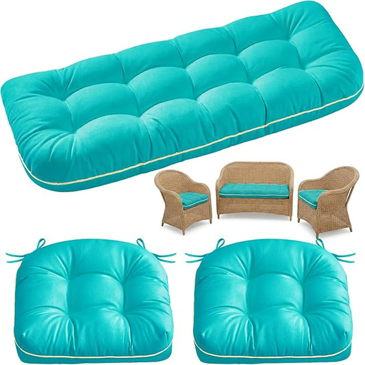 1 MIDDLE ONE Wicker Chair Cushions 3 Pieces Set