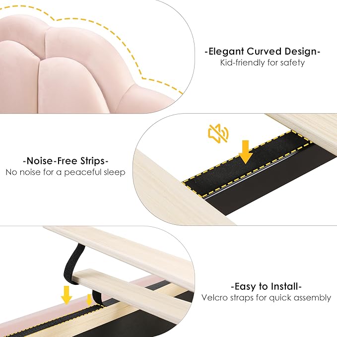 HIFIT Queen Upholstered Smart LED Bed Frame