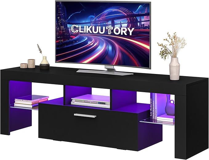 Clikuutory Modern Lighting 51 inch TV Stand