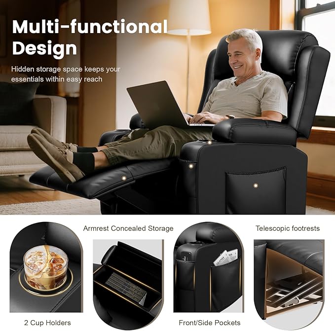 Recliner Sofa Set, Massage Home Theater Set