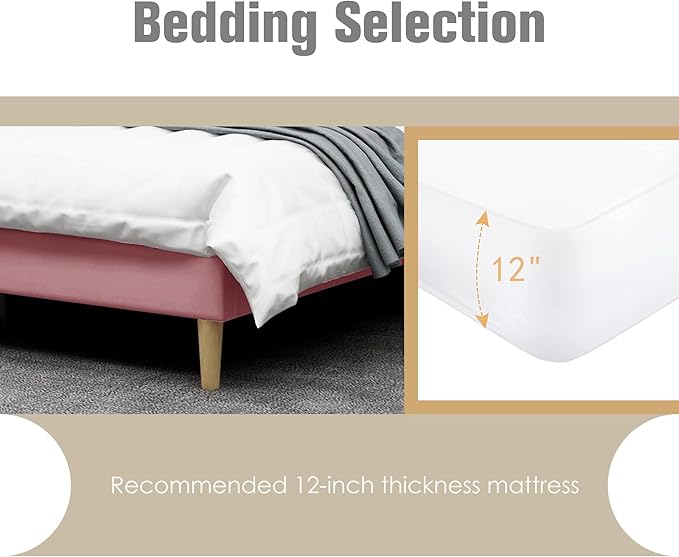 AGARTT Upholstered Platform Bed Frame Twin Size