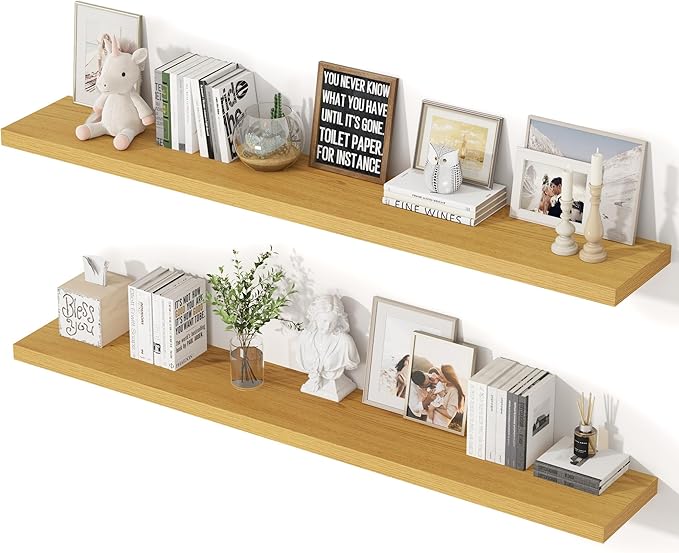 55 Inch Floating Shelves, 12 Inch Deep Floating Shelves