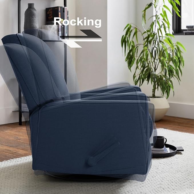 Harkawon Swivel Rocker Recliner Chair, Glider Rocker Recliner, Rocking Chairs