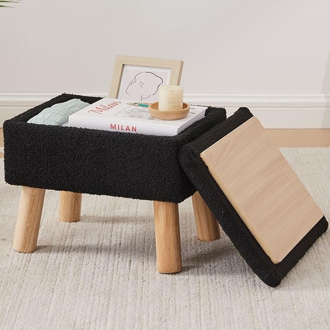 Storage Ottoman, Small Foot Stool Ottoman