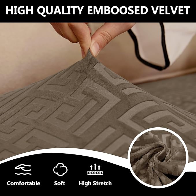 UNBBRRL 10 Pieces Stretch Sofa Cushion Covers