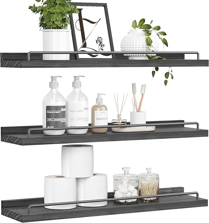 RYOFOBETTO 22 inches Long Floating Shelves, Bathroom Decor Shelves Over Toilet