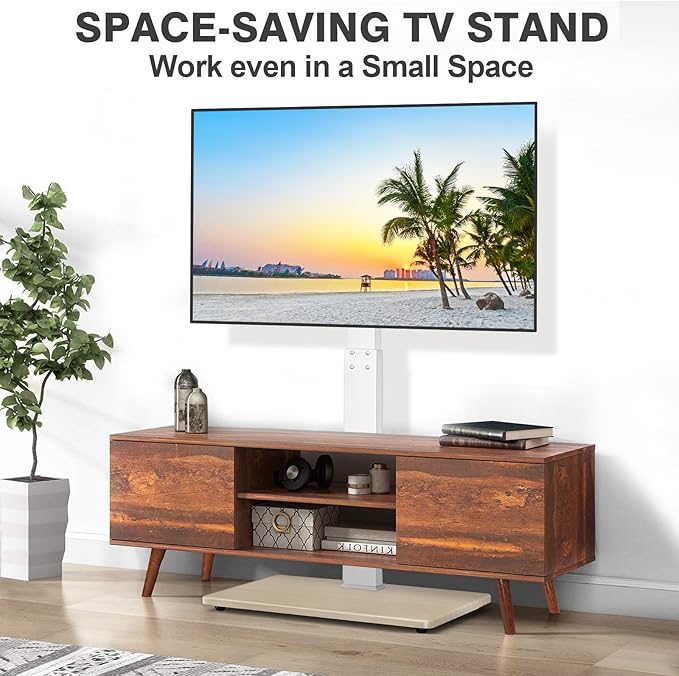 TV Floor Stand for 32-75 Inch Plasma LCD LED OLED Flat Panel or Curved Screen