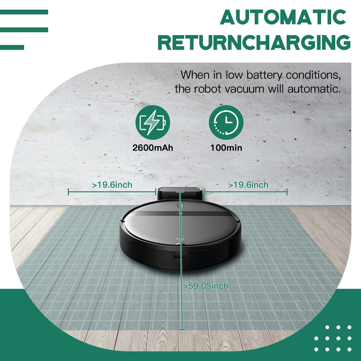 Kilgone Robot Vacuum and Mop Combo - WiFi/Alexa/App, Robotic Vacuum Cleaner, Ultra-Slim & Quiet, Tangle-Free, Auto Recharge, Multi-Surface Cleaning, Cleans Carpets, Hard Floors & Pet Hair Efficiently