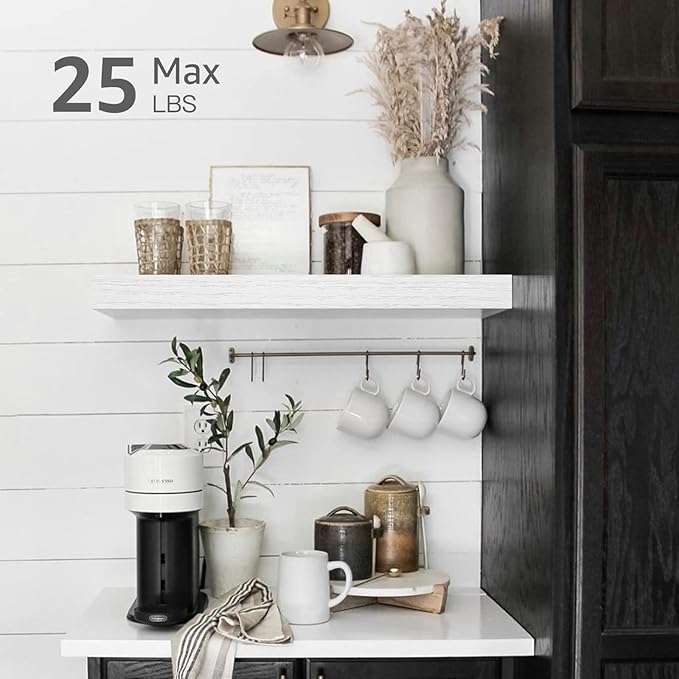 QEEIG Floating Shelf for Wall Bathroom Shelves Bedroom Kitchen Living Room