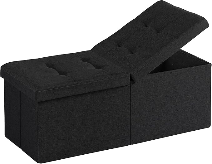 35-INCH Storage Ottoman Bench, Footrest