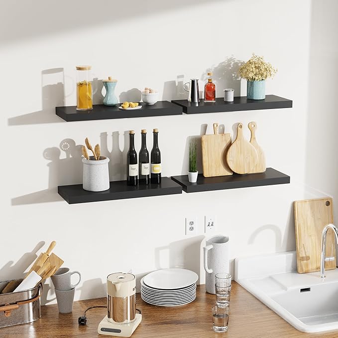 Bellsal Floating Shelves for Wall, Living Room, Bathroom Storage, Book Shelf