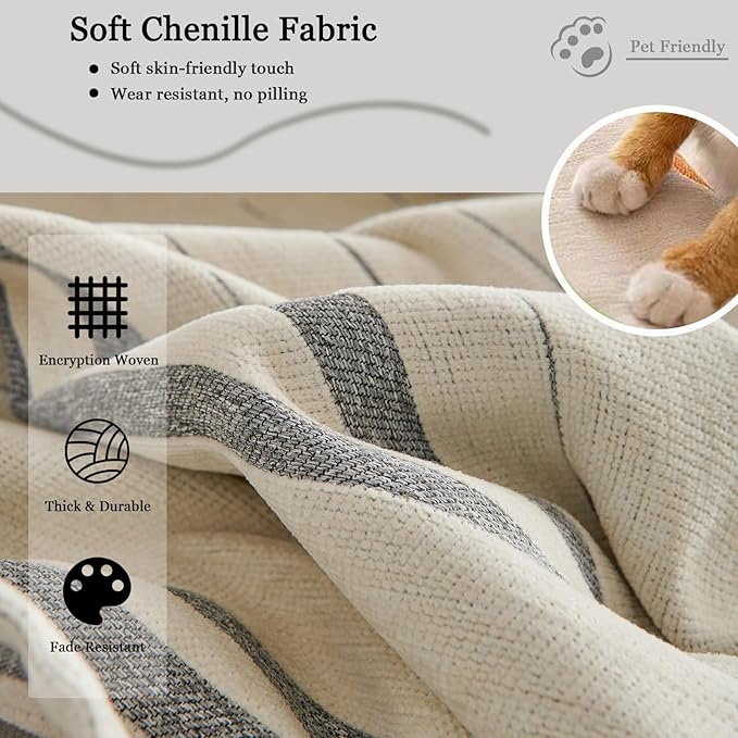DREAMINGO Couch Cover Washable Chenille Sofa Protector