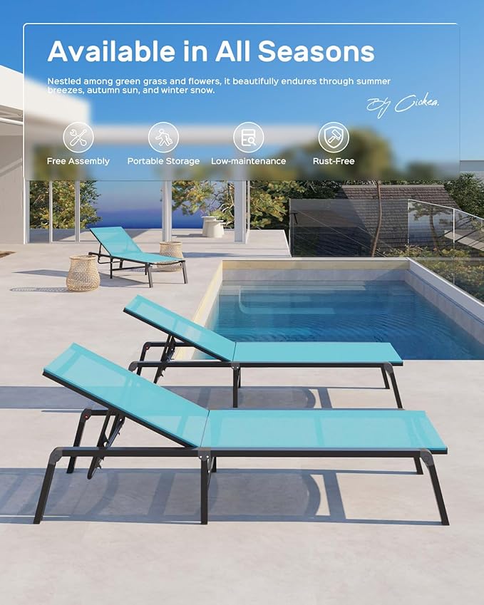 Aluminum Chaise Lounge Ourdoor