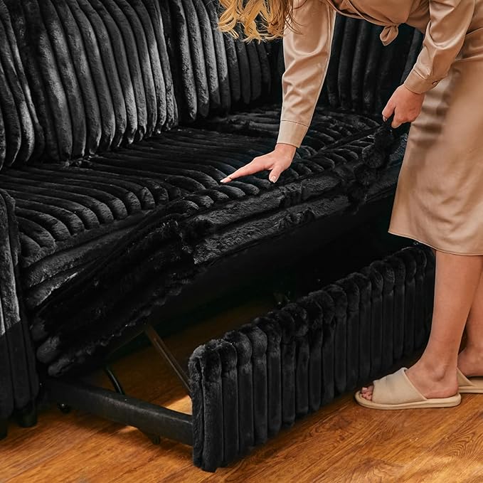 Belffin Corduroy Sectional Sleeper Sofa