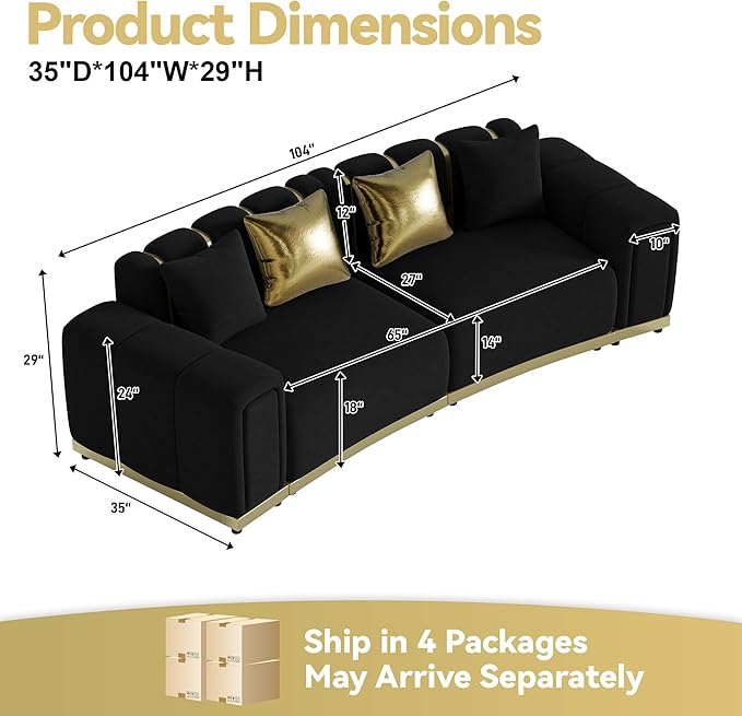 Oversized Velvet Chesterfield Couch