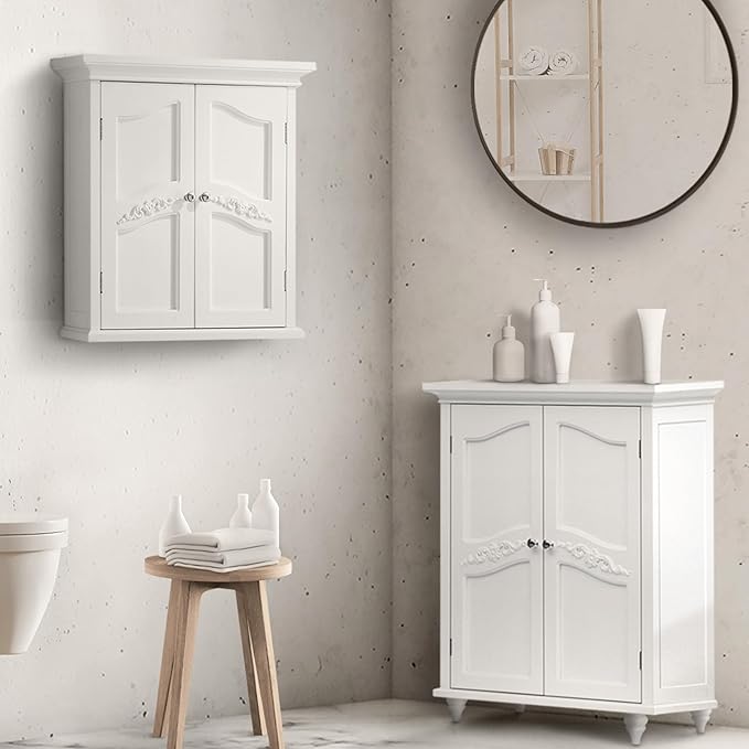 Teamson Home Versailles 22" x 24" Bathroom Wall Cabinet