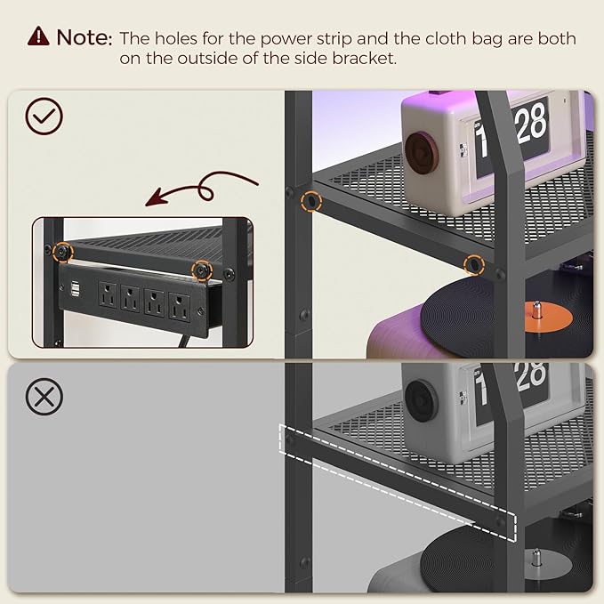 MAHANCRIS 4-Tier AV Media Stand