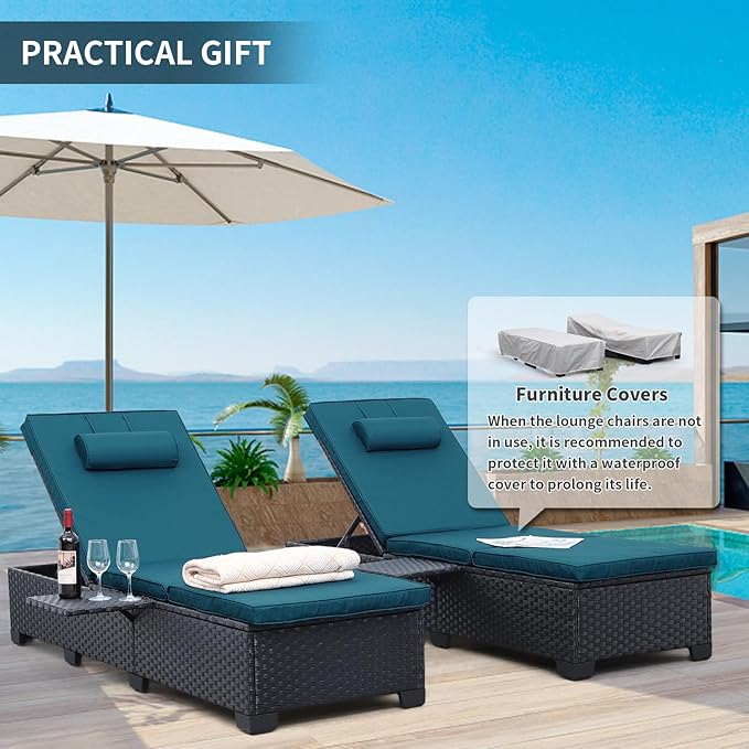 WAROOM Outdoor Chaise Lounge Chairs