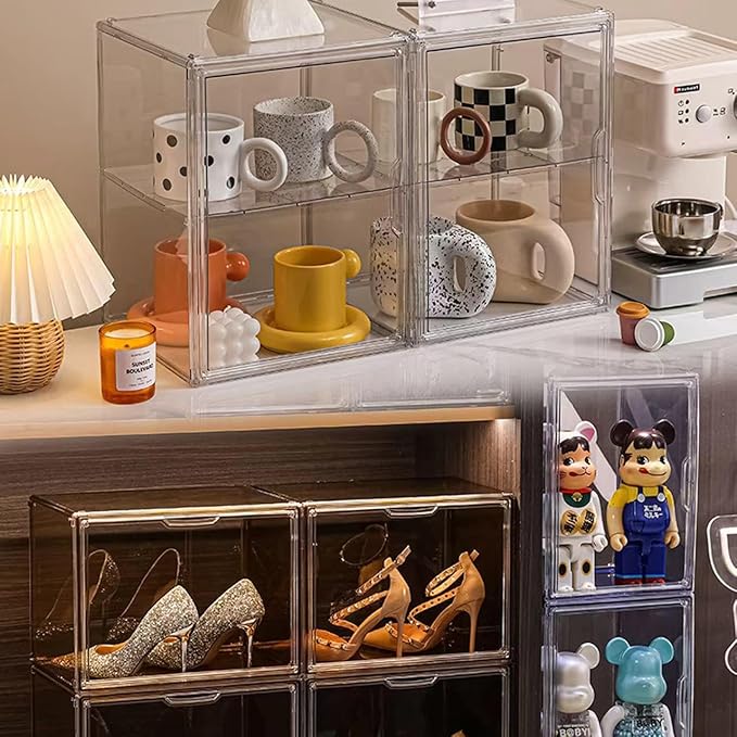 BOHOIDEE 4 Tiers Clear Acrylic Display Case