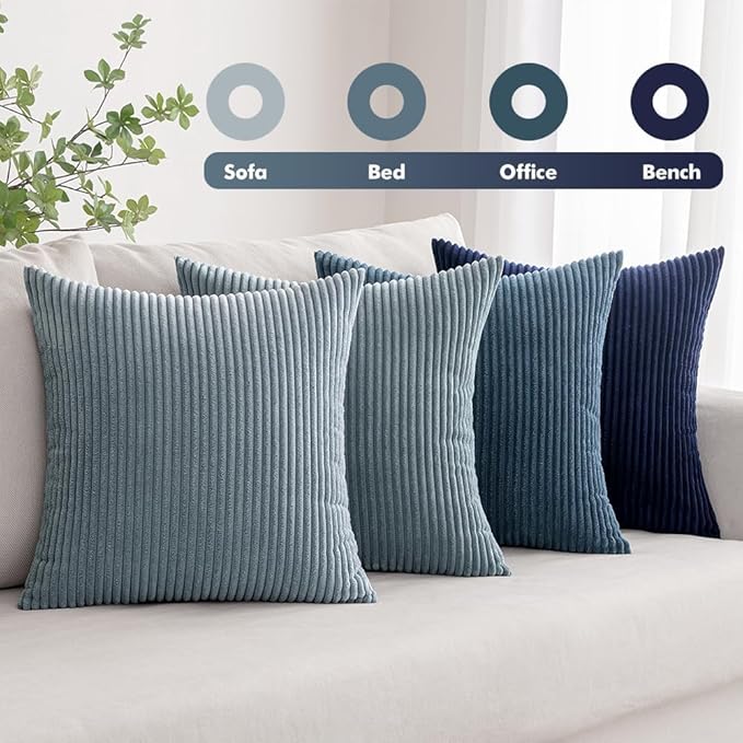 MIULEE Summer Throw Pillow Covers 24x24 Inch Set of 4 Western Neutral