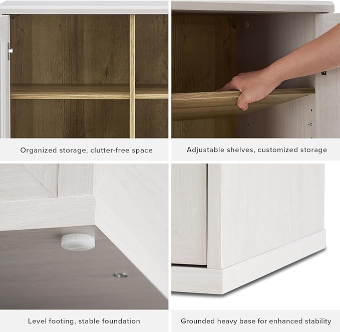 mopio Blake Storage Cabinet, Small Modular Accent Display Sideboard Buffet