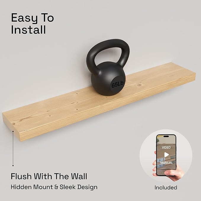 BAOBAB WORKSHOP Wood Floating Shelves