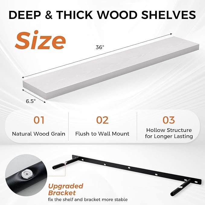 Fun Memories 36Inch Floating Shelves