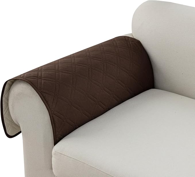 Genina Sofa Armrest Cover, Anti-Slip Armchair Slipcovers