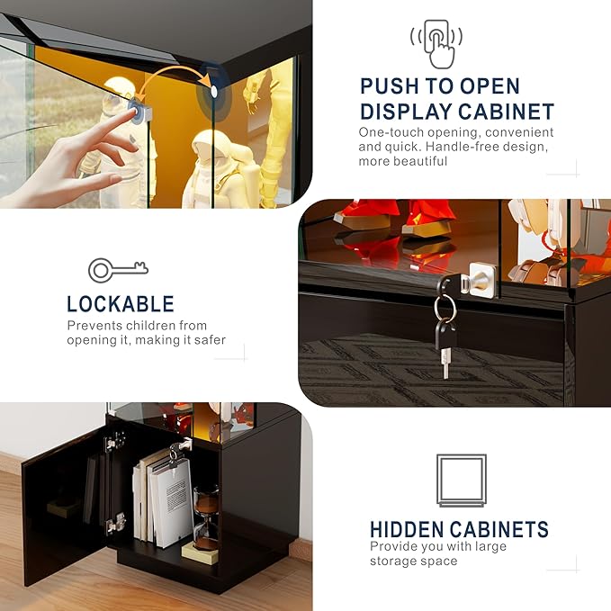 HNEBC Corner Glass Display Cabinet