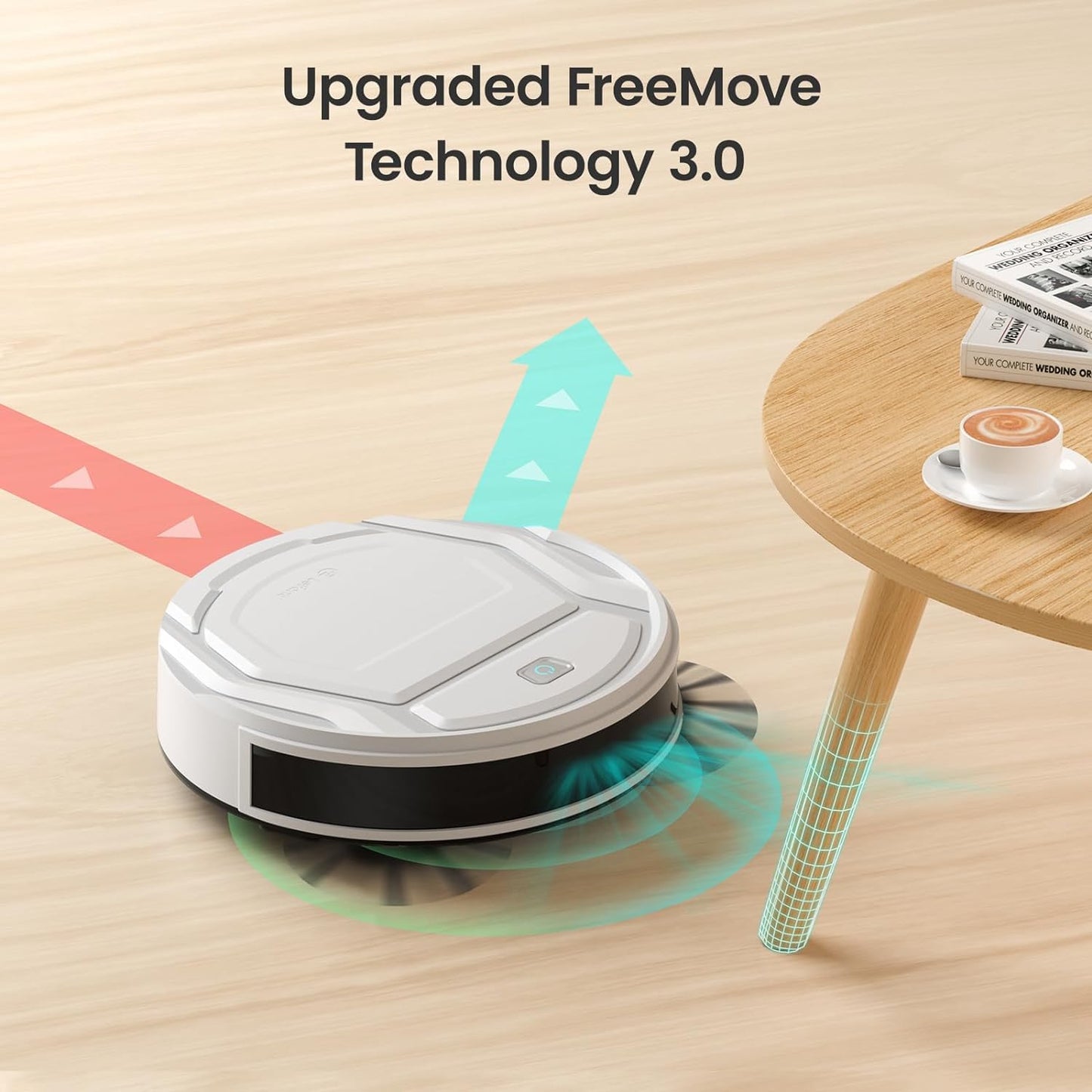 Lefant M210 Pro Robot Vacuum Cleaner, 2200Pa Powerful Suction, 120 Mins Runtime, Automatic Self-Charging, Wi-Fi/App/Alexa Control, Perfect for Pet Hair, Hard Floors, and Low-Pile Carpets