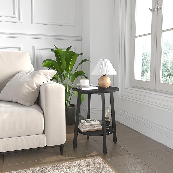 sthmec Side Table, Small Round End Table