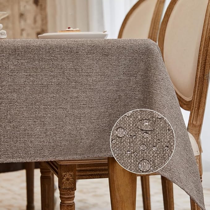 BALCONY & FALCON Rectangle Tablecloth Washable Wrinkle Resistant and Water