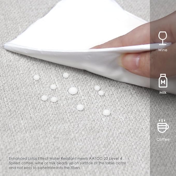 BALCONY & FALCON Rectangle Tablecloth 57" x 85" Washable Wrinkle Resistant and