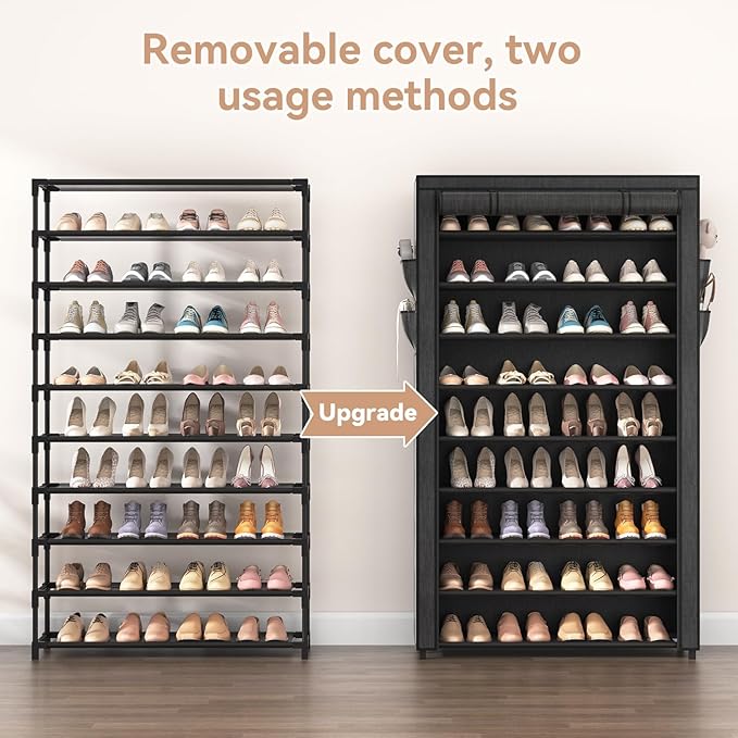 LANTEFUL Shoe Rack with Covers