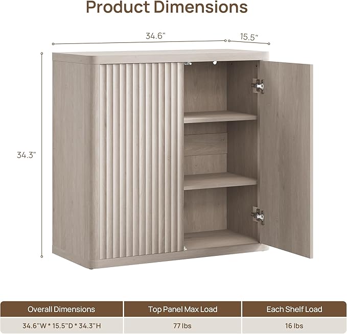 SICOTAS Buffet Cabinet with Storage 69.2" Sideboard Accent Modern Credenza with
