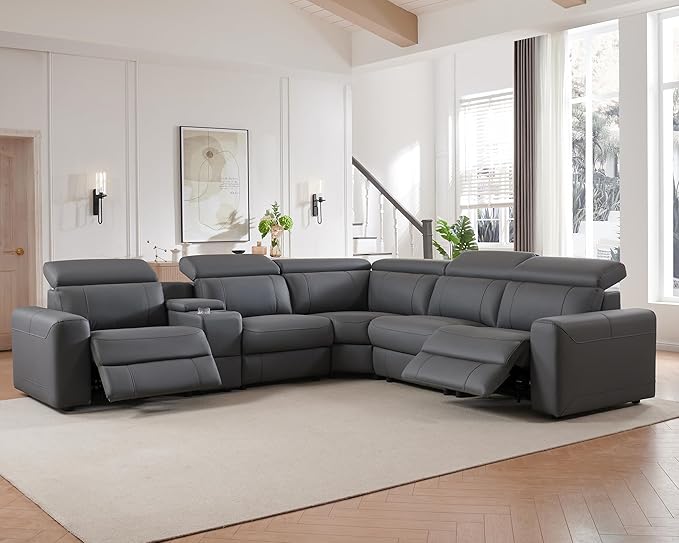 AMERLIFE Power Recliner Sectional Sofa