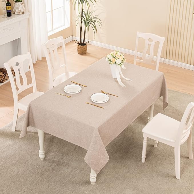 BALCONY & FALCON Square Tablecloth Washable Wrinkle Resistant and Water Proof