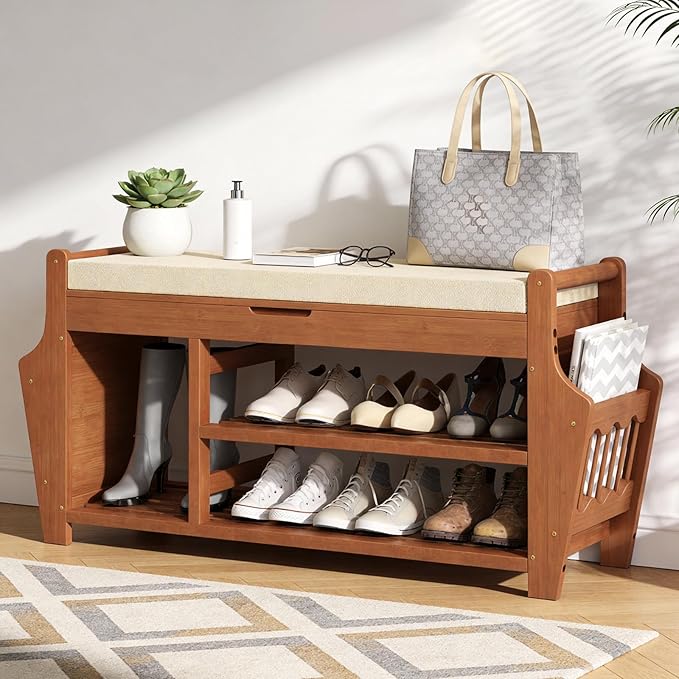 oakvivo 47.2in Shoe Bench Entryway