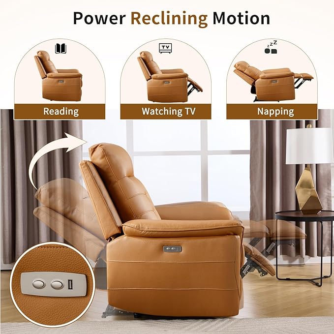 ANJ 2-Piece PU Leather Recliner Sofa Set