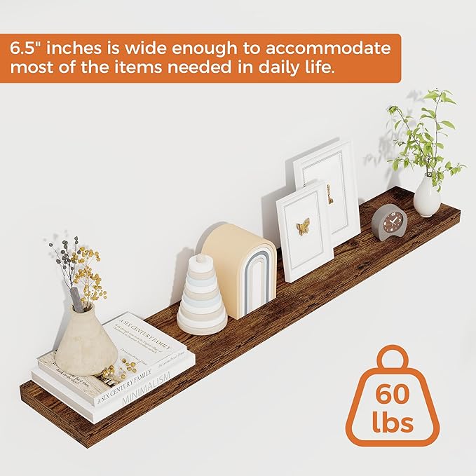 Floating Shelves for Wall, 40 Inch Floating Shelves for Home Decor, Wall