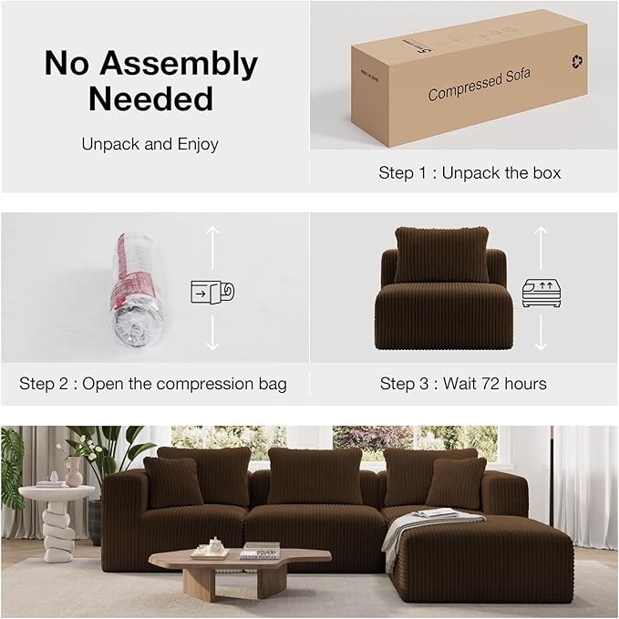 Novilla Modular Sectional Sofa, Modern Cloud Sectional Couch