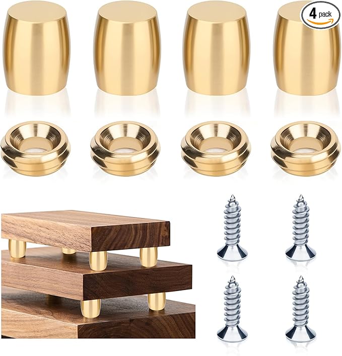 4 PCS Brass Cutting Board Feet