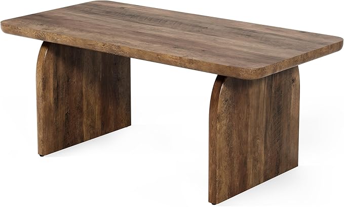 LITTLE TREE Farmhouse Coffee Table, 47 Inches Wooden Center Tables