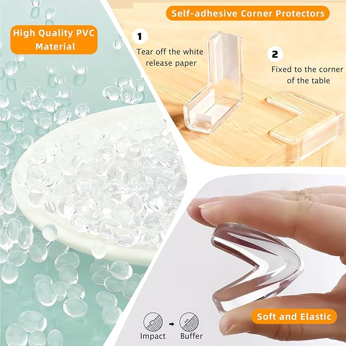 Clear Soft Corner Protectors for Furniture Strip, 2 in x 13.12 FT Edge Bumper
