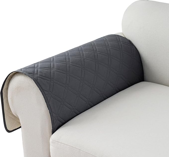Genina Sofa Armrest Cover, Anti-Slip Armchair Slipcovers