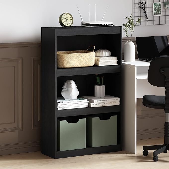 Furinno Jaya Book Shelf, 3-Tier Modern Bookshelf