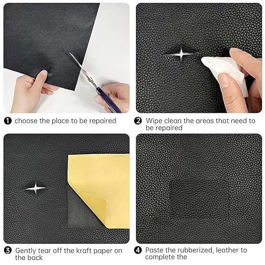 Leather Repair Patch Kit Light Gray 4 x 60 inch Leather Repair Tape Self