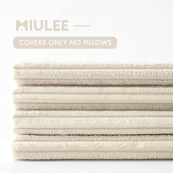 MIULEE Boho Farmhouse Throw Pillow Covers 18x18 Inch Set of 4 Mordern Nordic